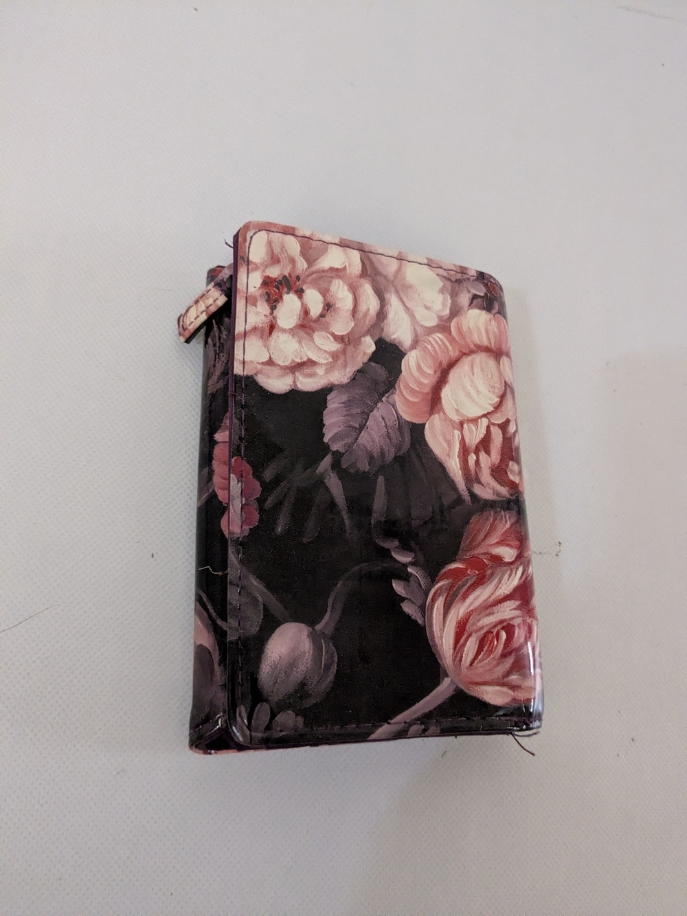Safe Keeper Floral Zip Wallet in Pink Rose Print